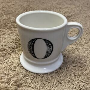Anthropologie Monogram Mug Cup Letter O